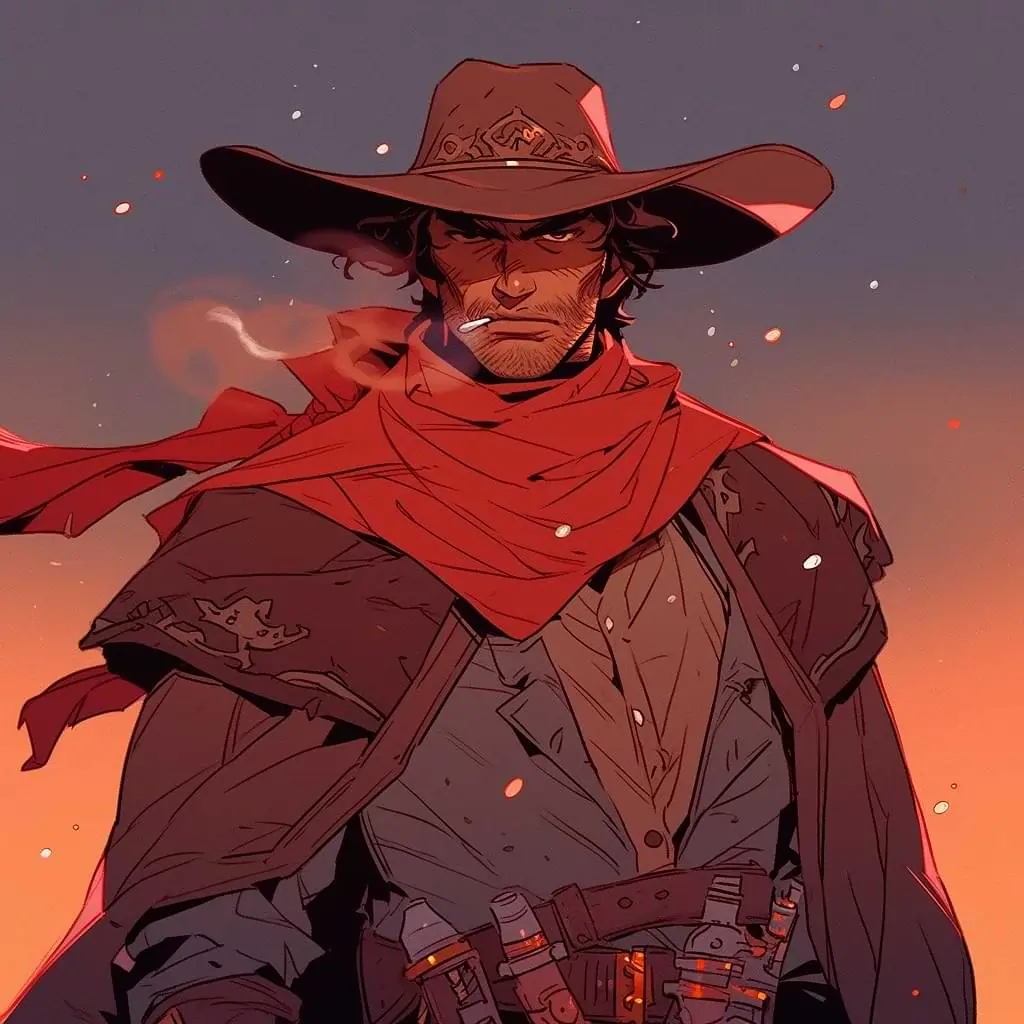 John Wayne as Anime Space Cowboy