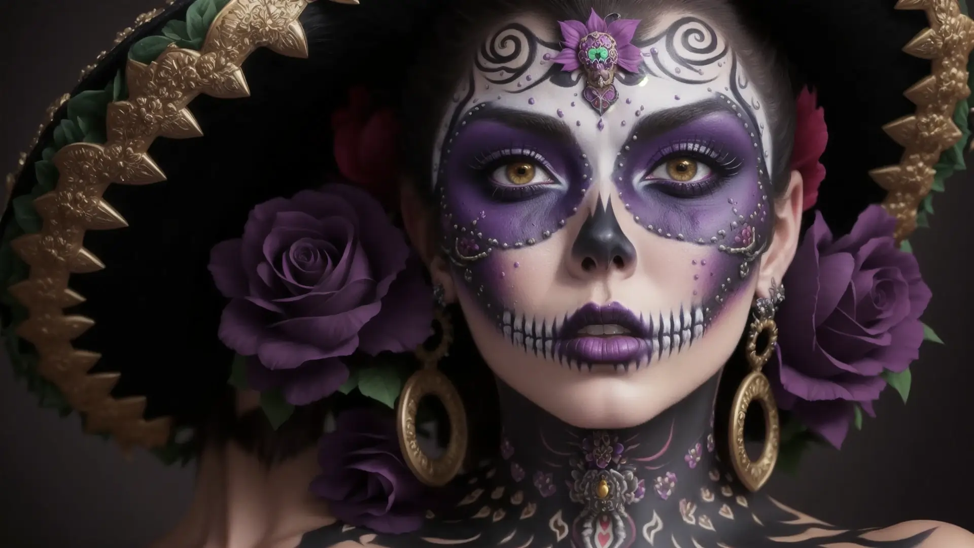 Dios de la Muerte Woman – Surrealistic Portrait