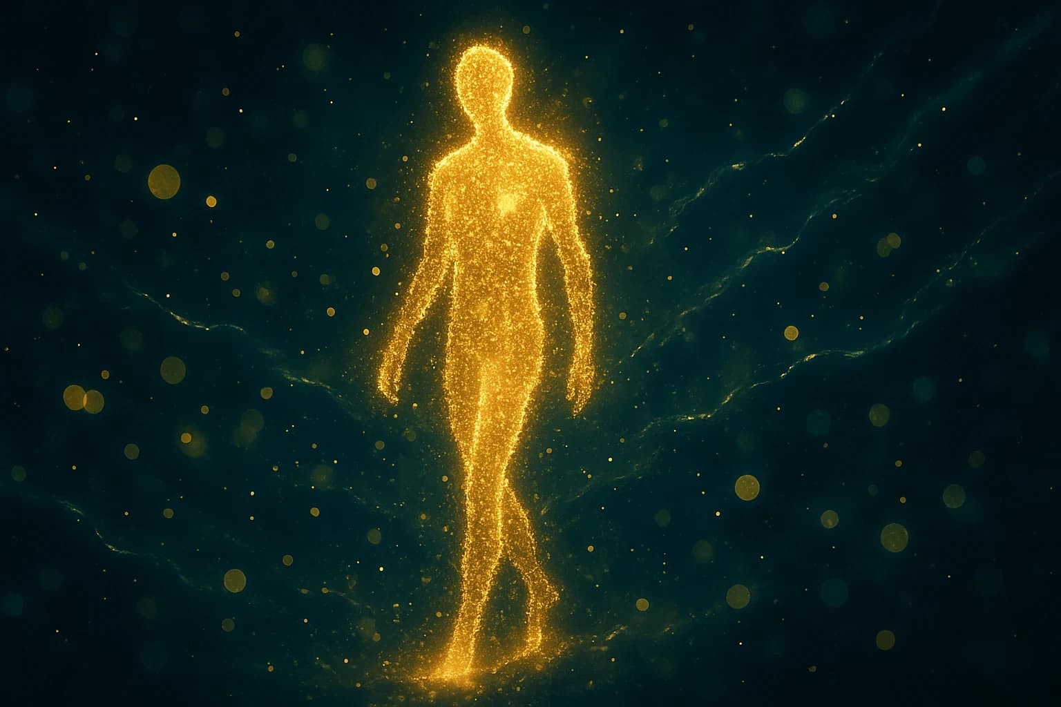 Luminous Golden Human Form