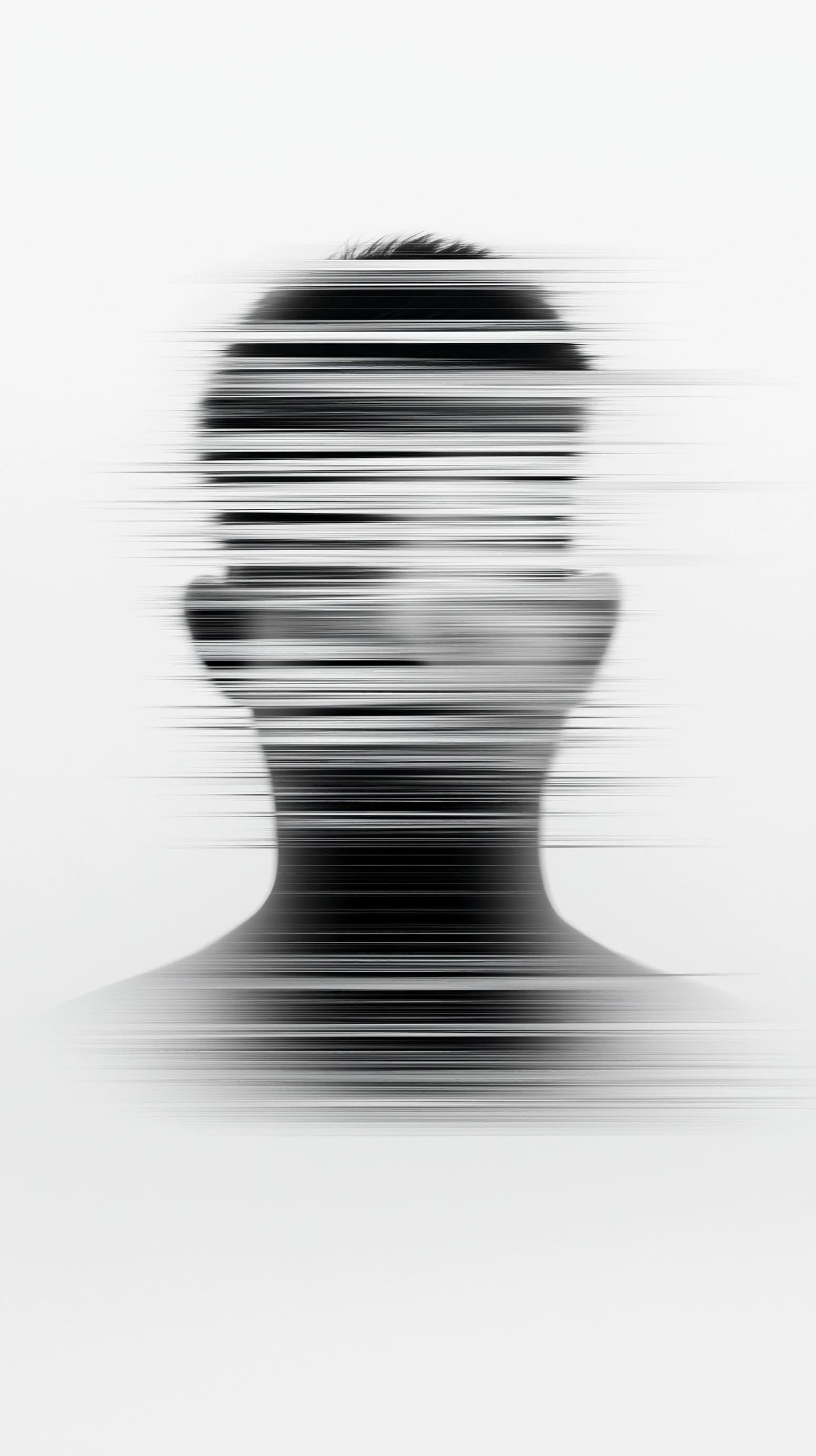 Glitch Art Human Silhouette