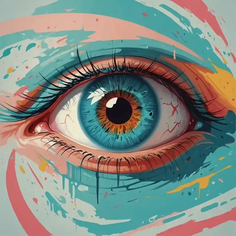 Cyan Eye Vector Art