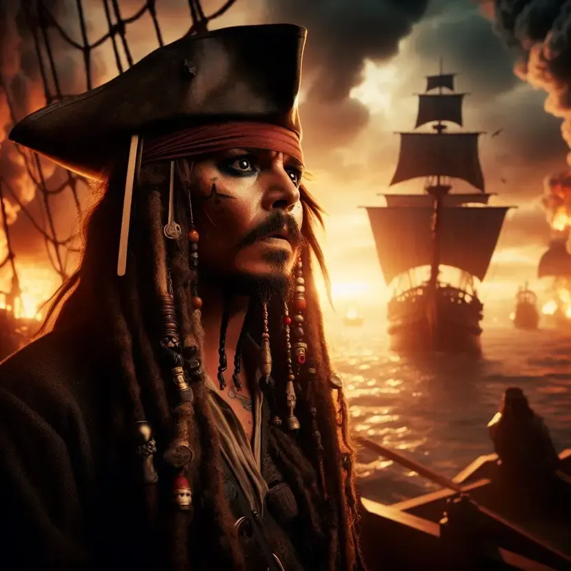 Captain Jack Sparrow on Pirate Ship