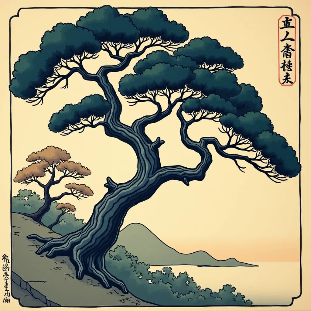 Ukiyo-e Tree Artwork