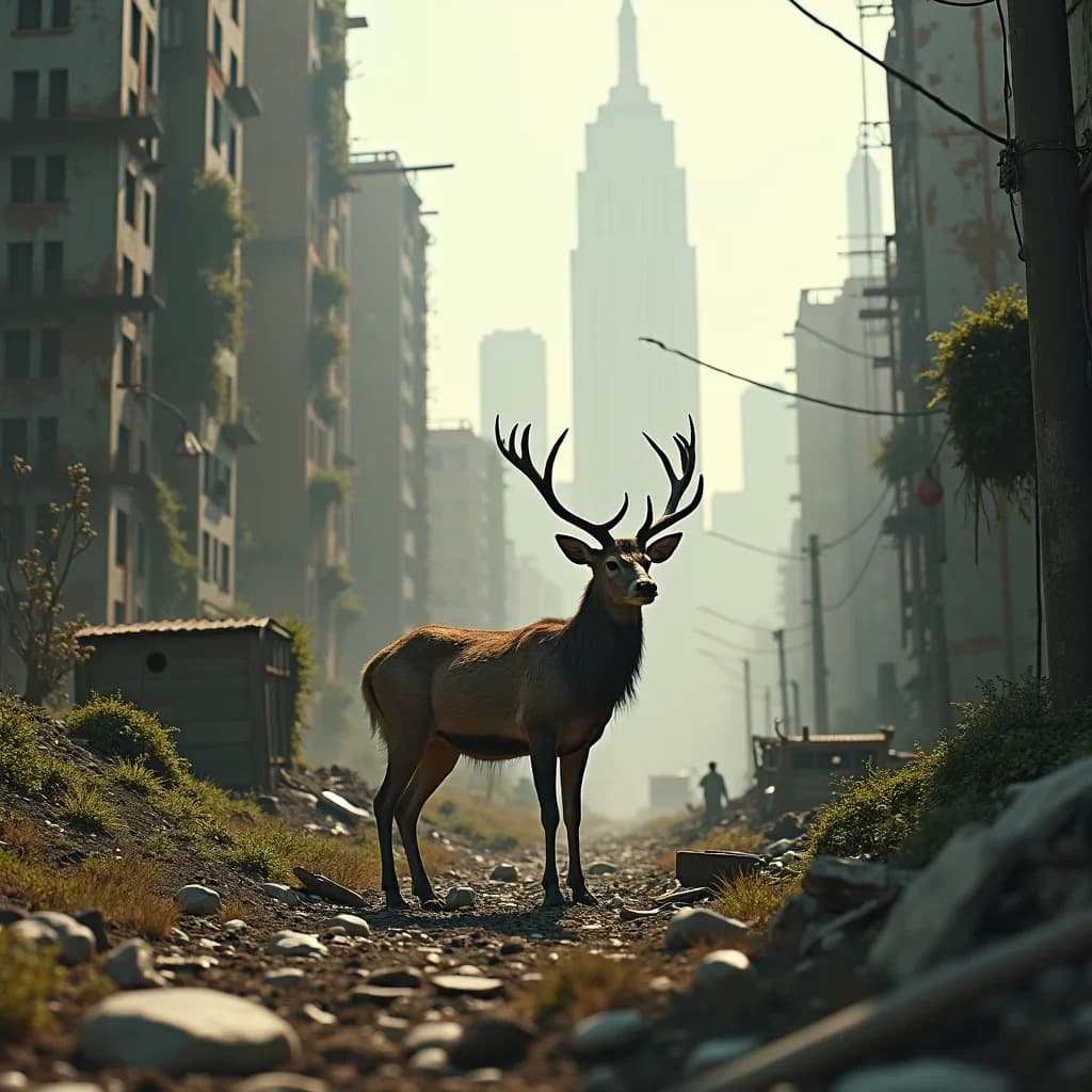 Deer in the Ruined City