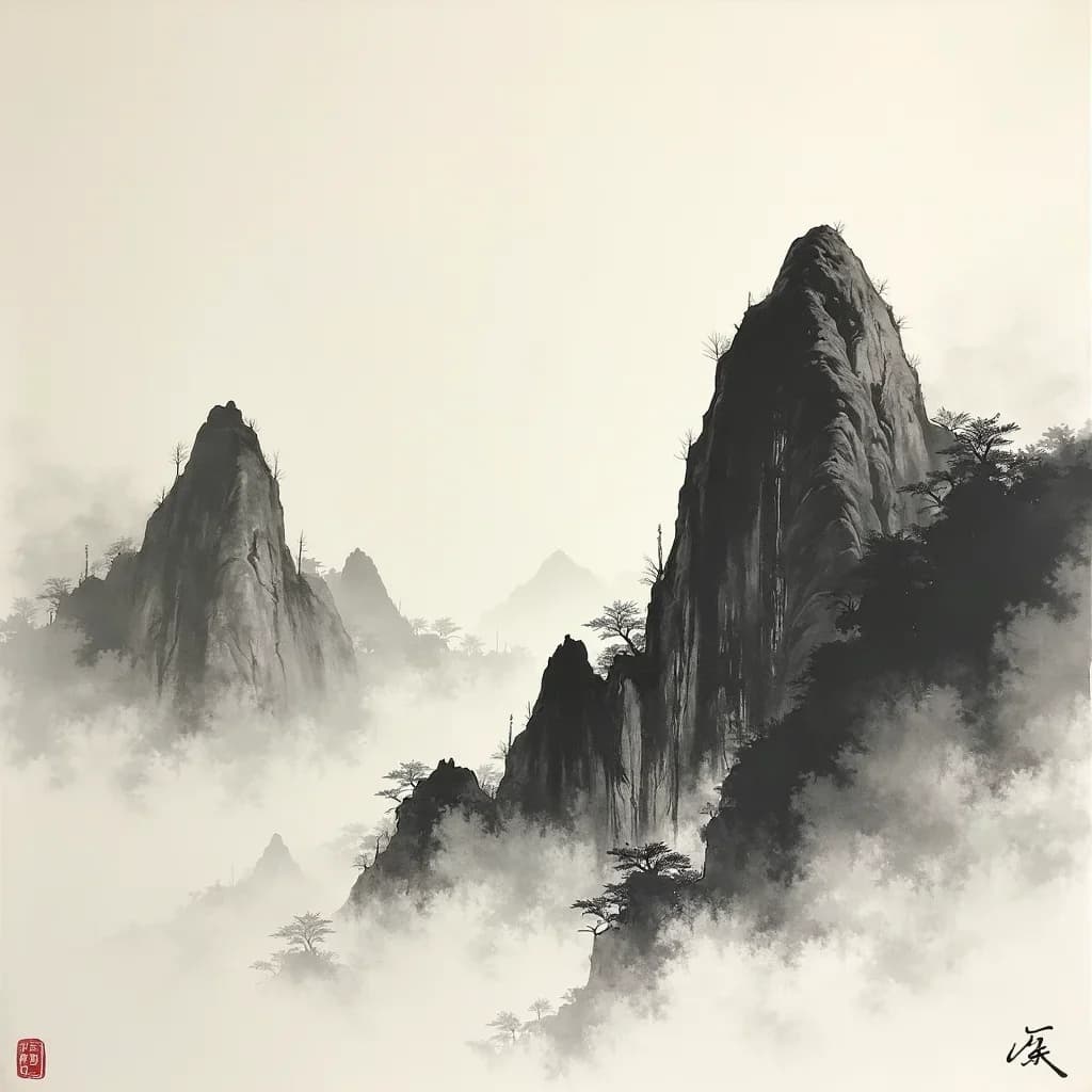 Chinese Ink Mountains
