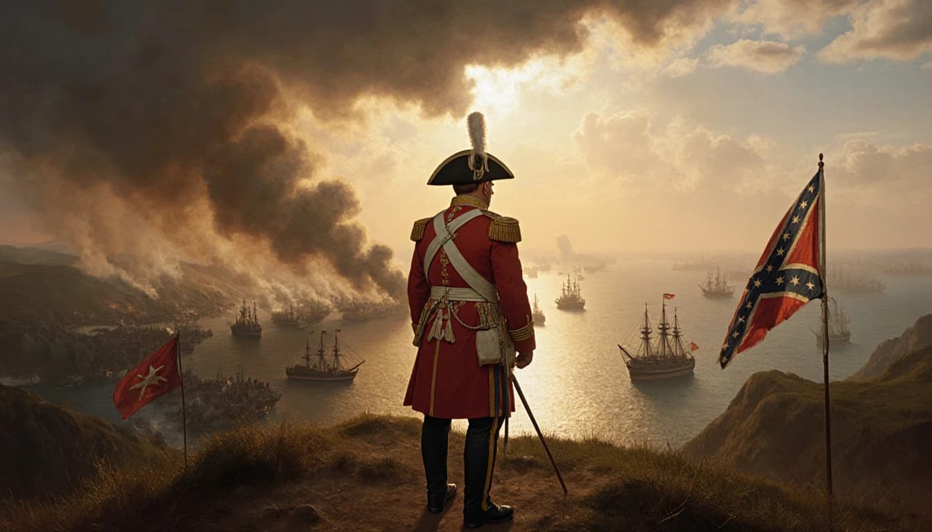 19th Century British Officer at Sunset