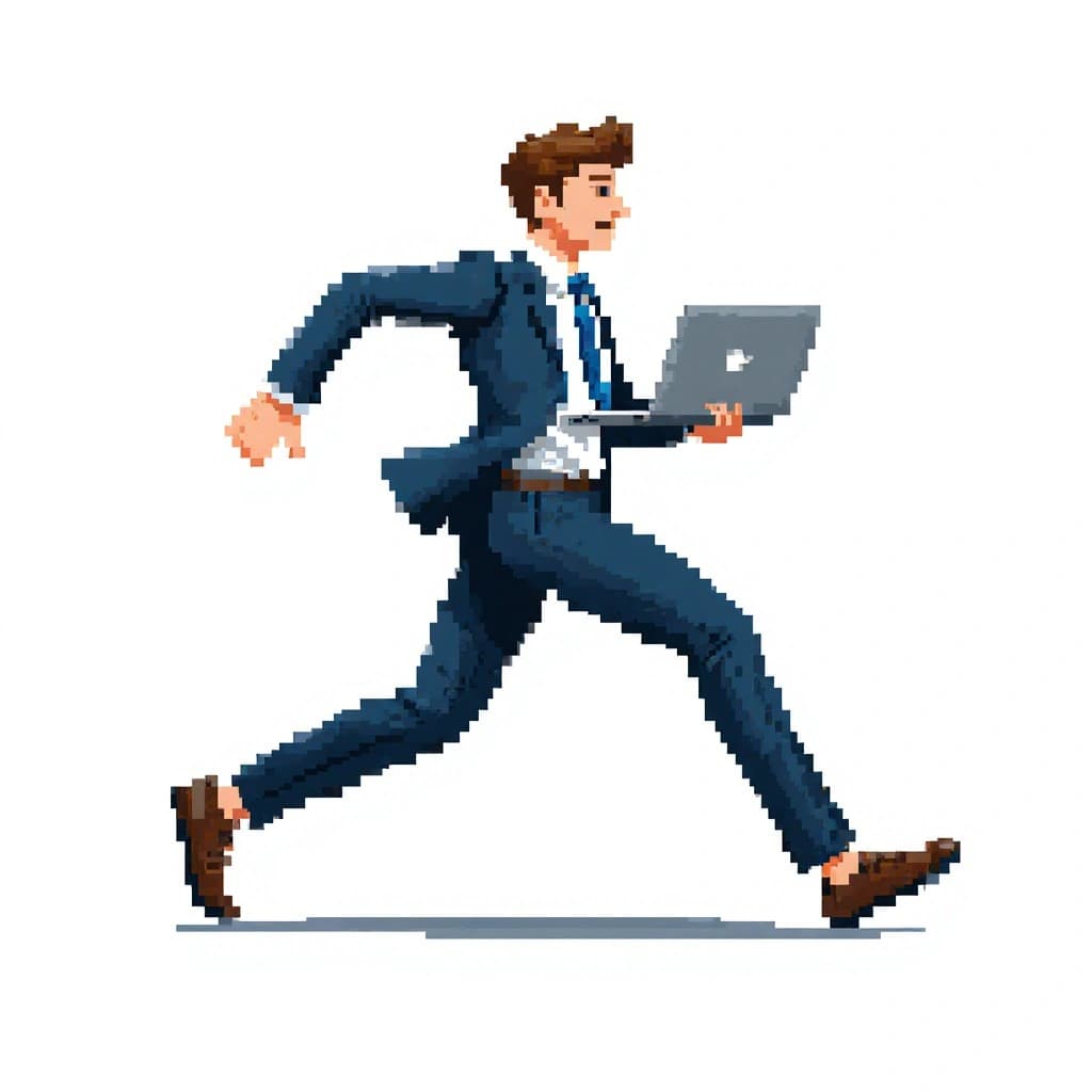 Businessman Running Sprite Sheet