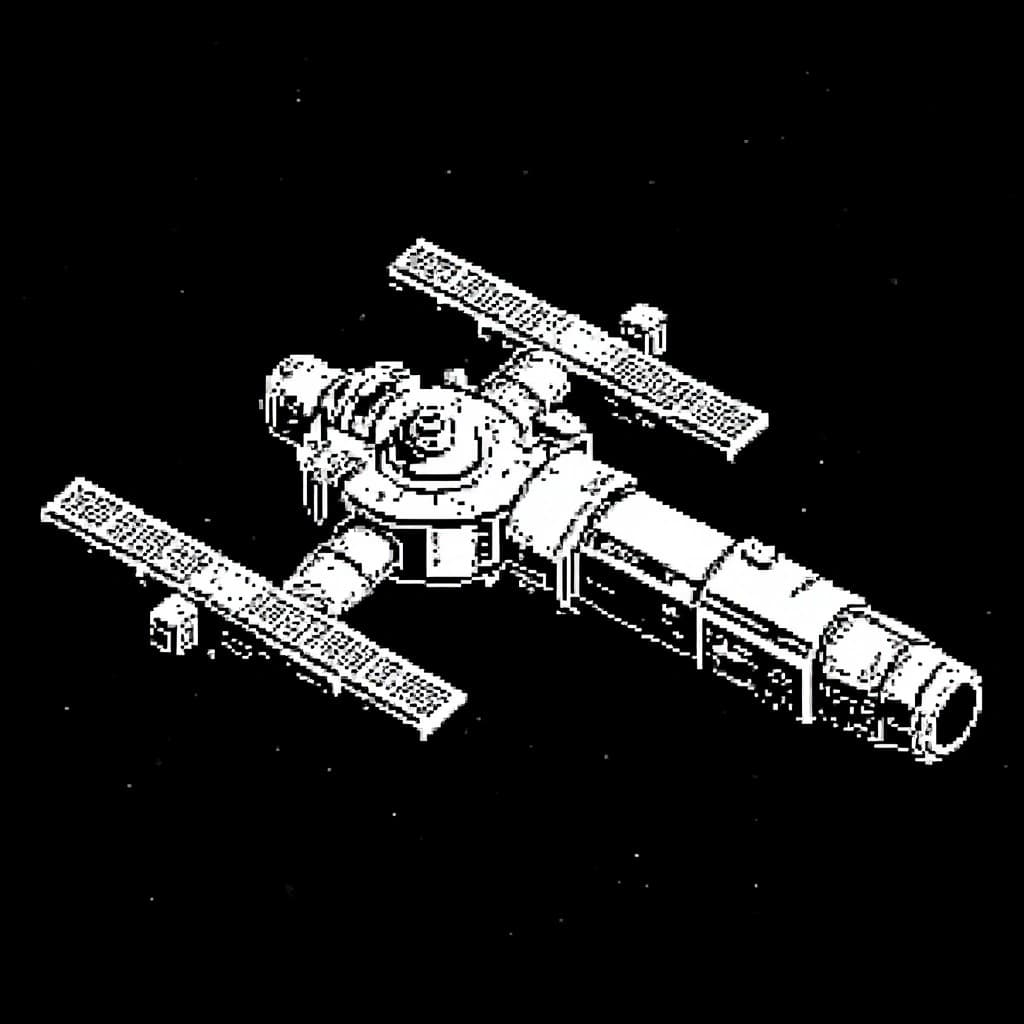 Pixel Art Space Station