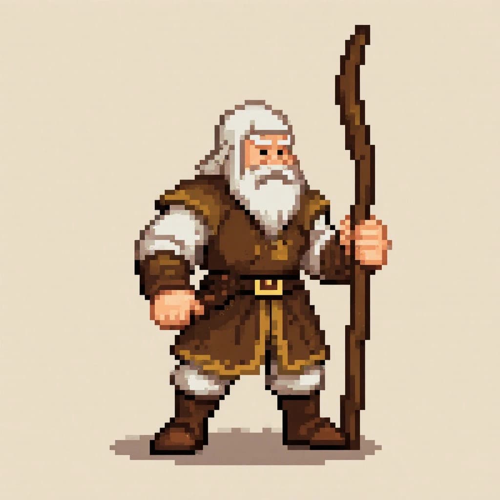 Medieval Villager Defensive Stance