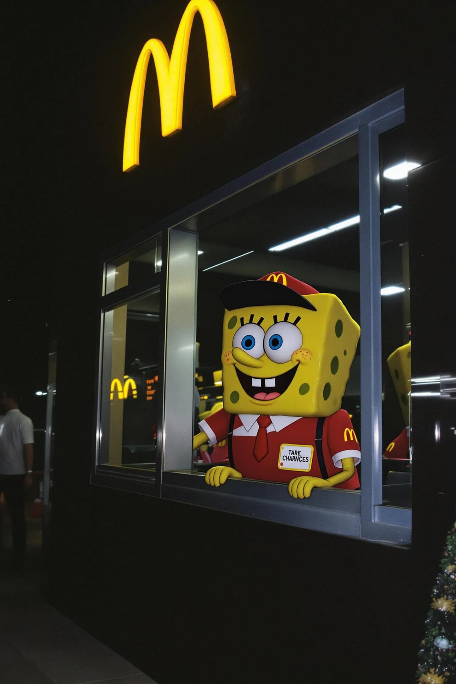 Spongebob at McDonalds Drive Thru