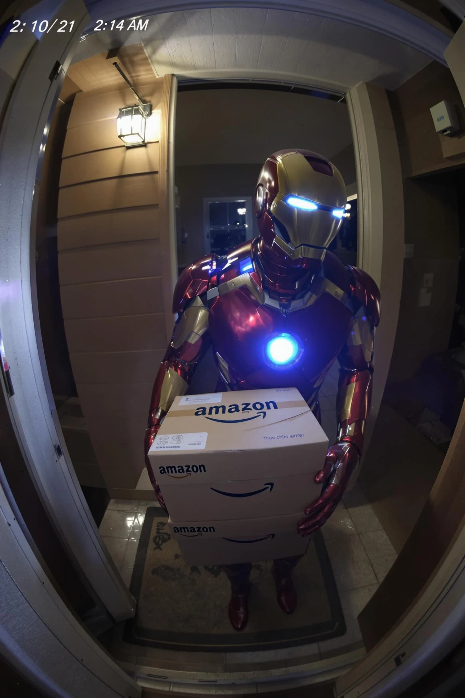 Iron Man Delivers Packages