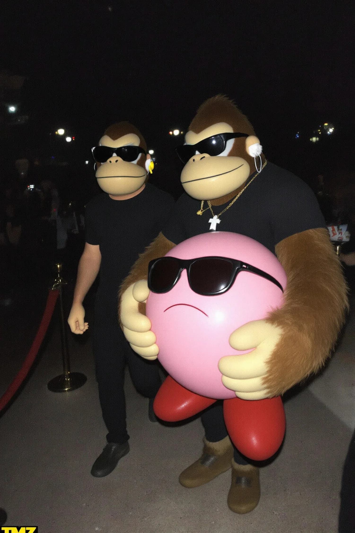 Kirby Leaves Club with Bodyguard