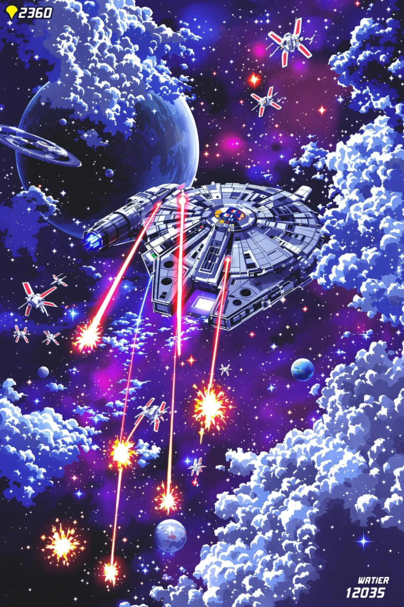 Millennial Falcon Retro Game