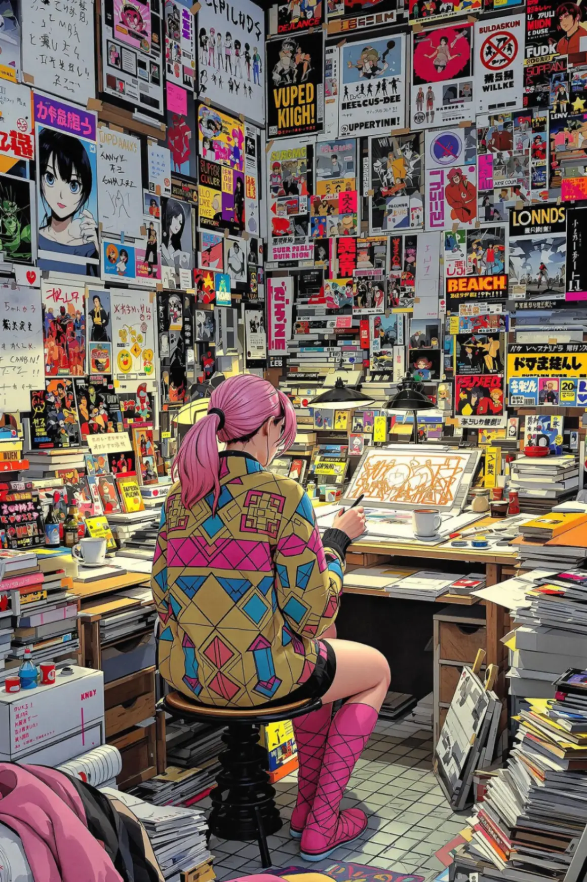 80s Anime Artist Illustration