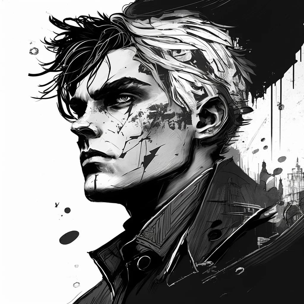 Gerard Way Pen and Ink Portrait