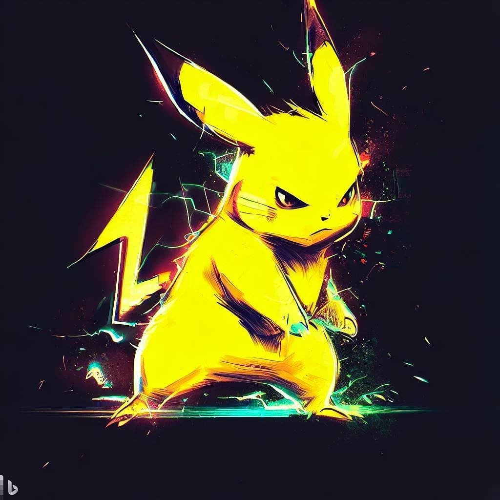 Pikachu Anime Sketch Neo-Noir