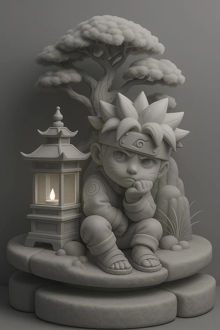 Monochrome Minimalist 3D Render