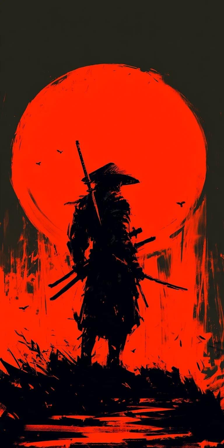 Vibrant Samurai Concept Art