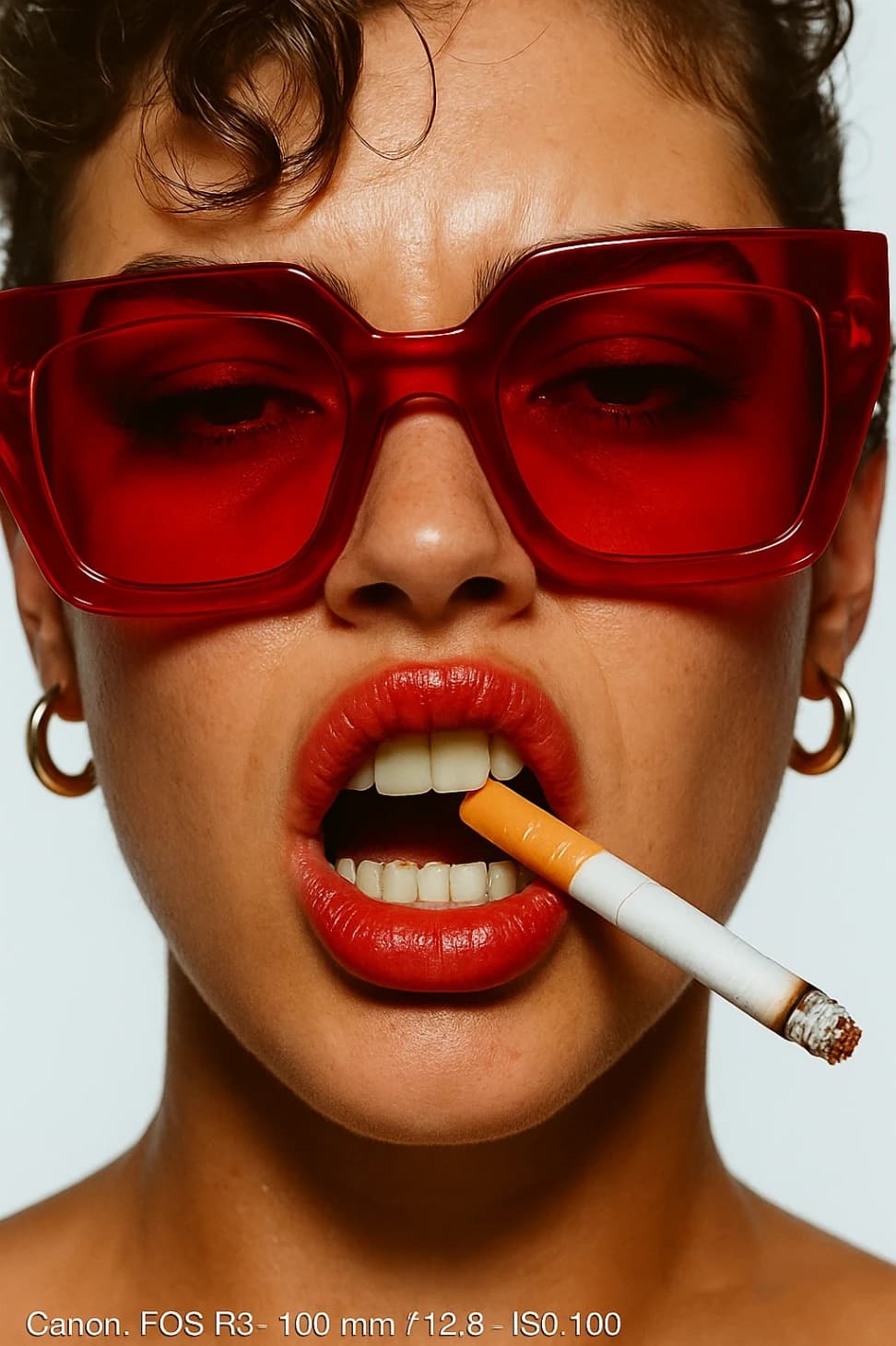 Y2K Glam Close-Up Portrait