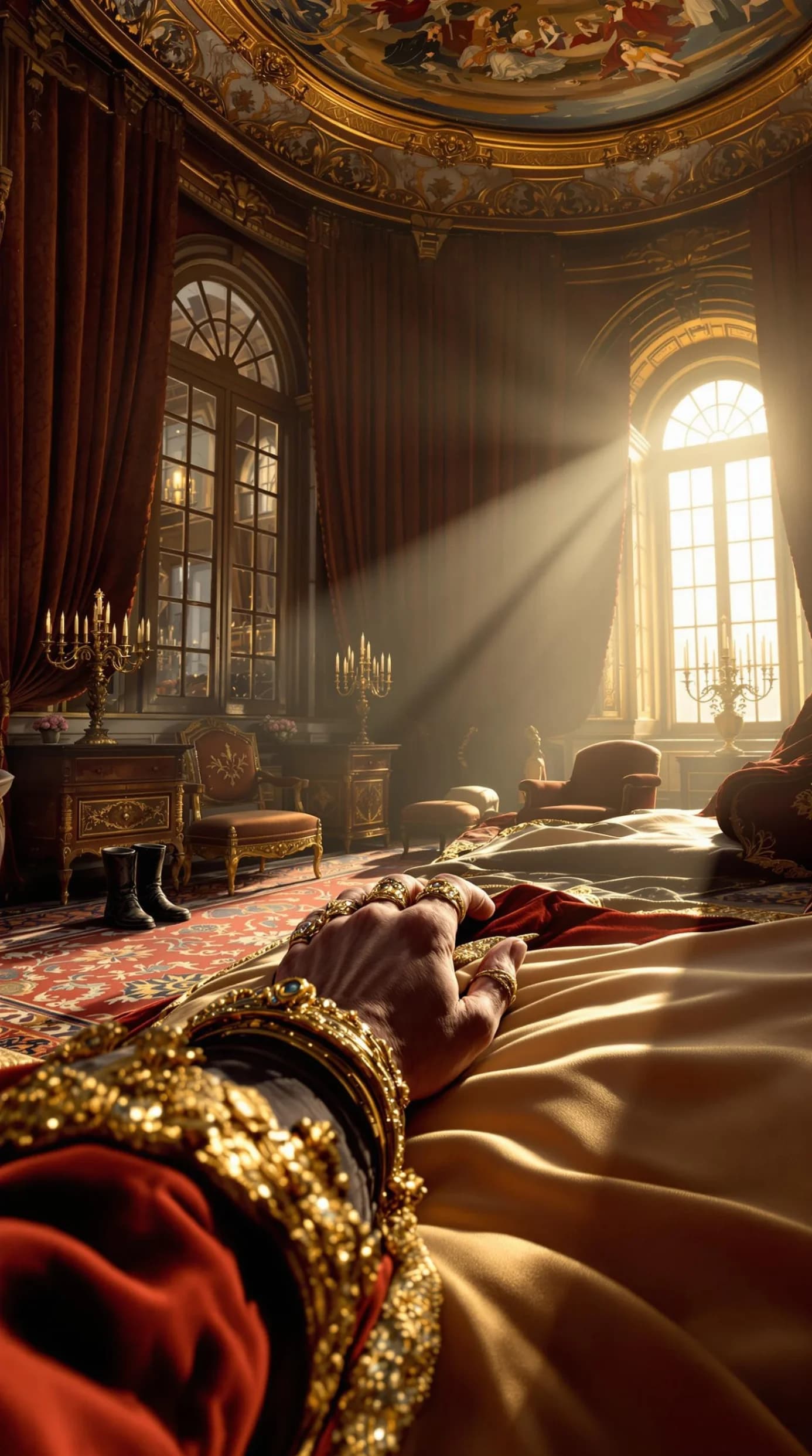 Sultan Awakening in Ottoman Palace